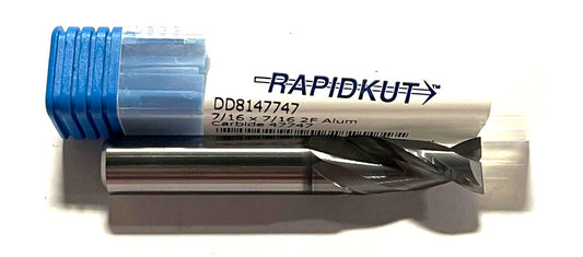 RapidKut 7/16" Carbide End Mill High Performance TiCN Coated .015" Radius 2FL