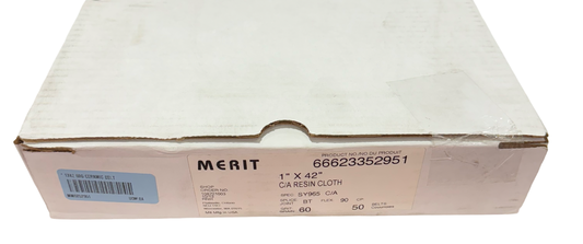 Merit 1" x 42" Abrasive Sanding Belts 60 Grit Ceramic 50 Pack