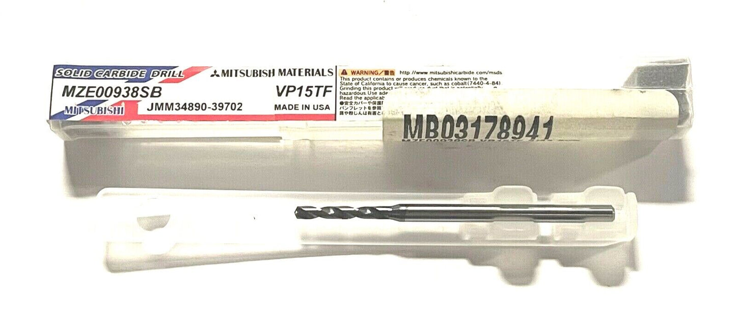 Mitsubishi .0938 Solid Carbide Drill 2xD Micro Carbide Drill Miracle Coating USA