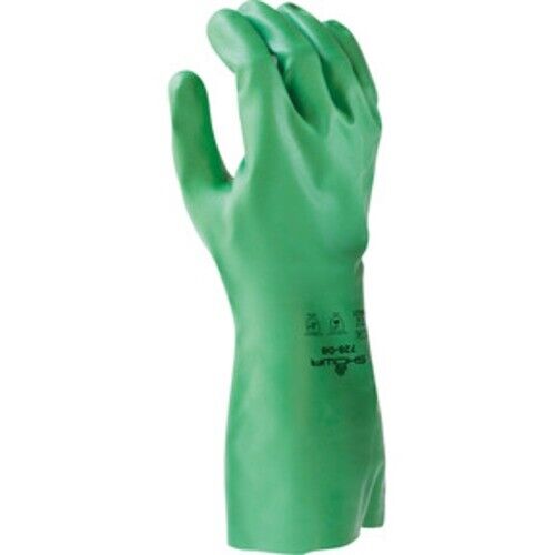 SHOWA Chemical Resistant Nitrile 15 MIL Unlined Safety Gloves Size XXL 12 Pair