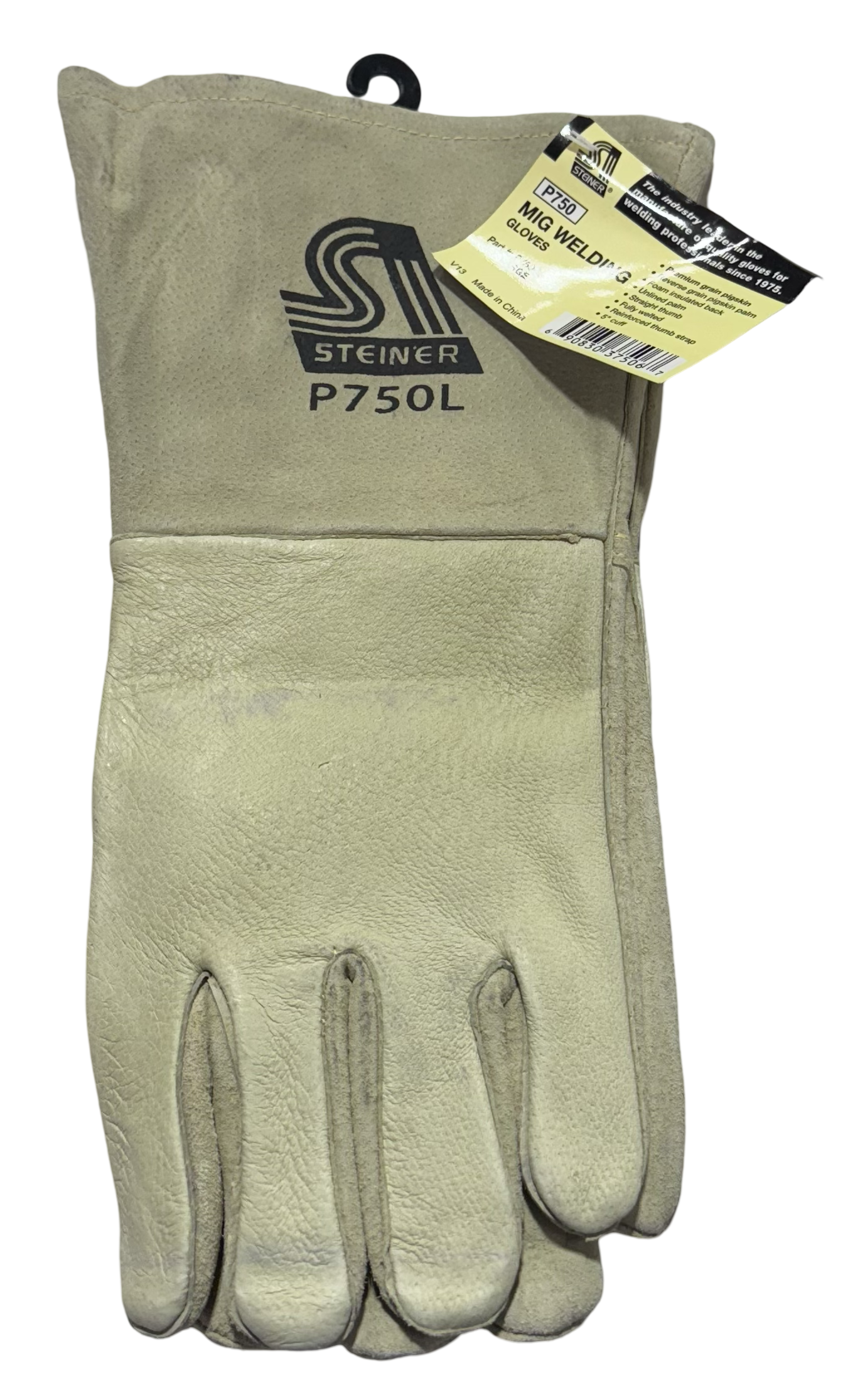 Steiner MIG Welding Gloves Premium Grain Pigskin 5' Cuff P750-L