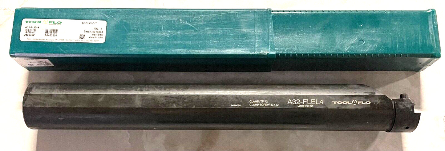 Tool-Flo A32-FLEL4 Indexable Boring Bar 2" x 16" Grooving & Turning Tool USA