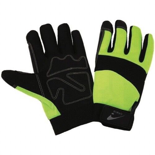 PRM PRO General Purpose Work Glove Hi-Vis Green Synthetic Leather Safety Glove L