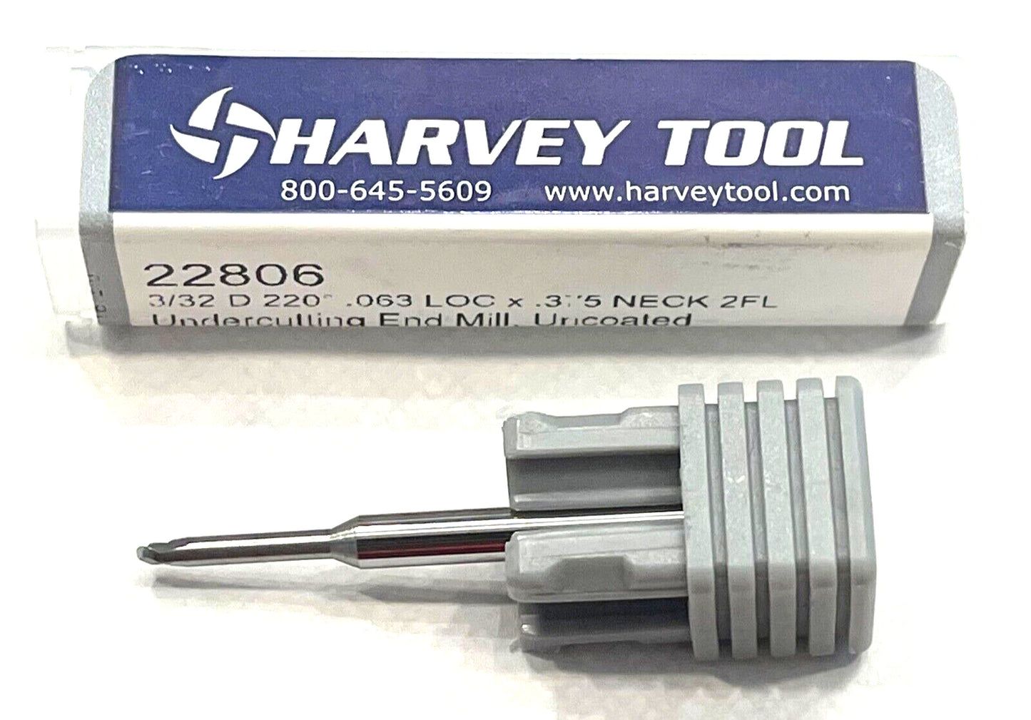 Harvey Tool 3/32" Carbide Undercutting End Mill 2 Flute Spherical End USA Made