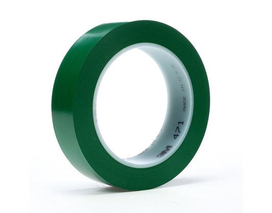 3M Vinyl Tape 471 Green 3/4" x 36 yd 5.2 mil