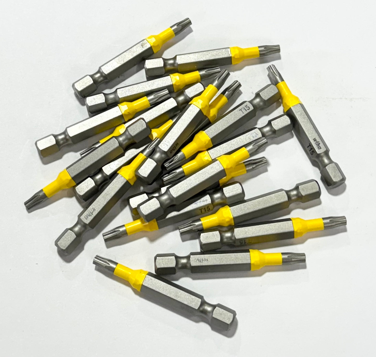 Wiha T15 x 50mm Torx Power Bit 1/4" Hex Drive 20 Pack