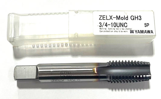 YMW 3/4"-10 Cobalt Hand Tap ZELX-Mold GH3 Plug Tap 4 Flute TiCN Coating