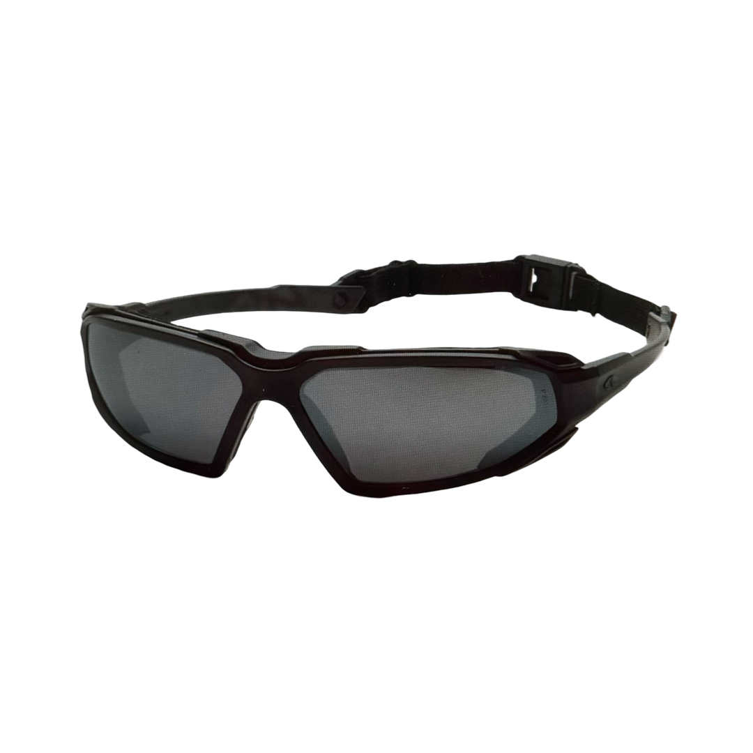 Pyramex Highlander Safety Glasses - Black Frame - Gray H2X Anti-Fog Lens