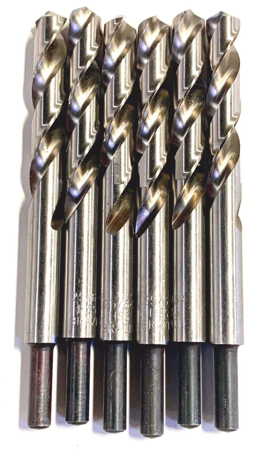 25/64" Drill Bit HSS 1/4" Reduced Shank Drills Metal Cutting 6 Pack