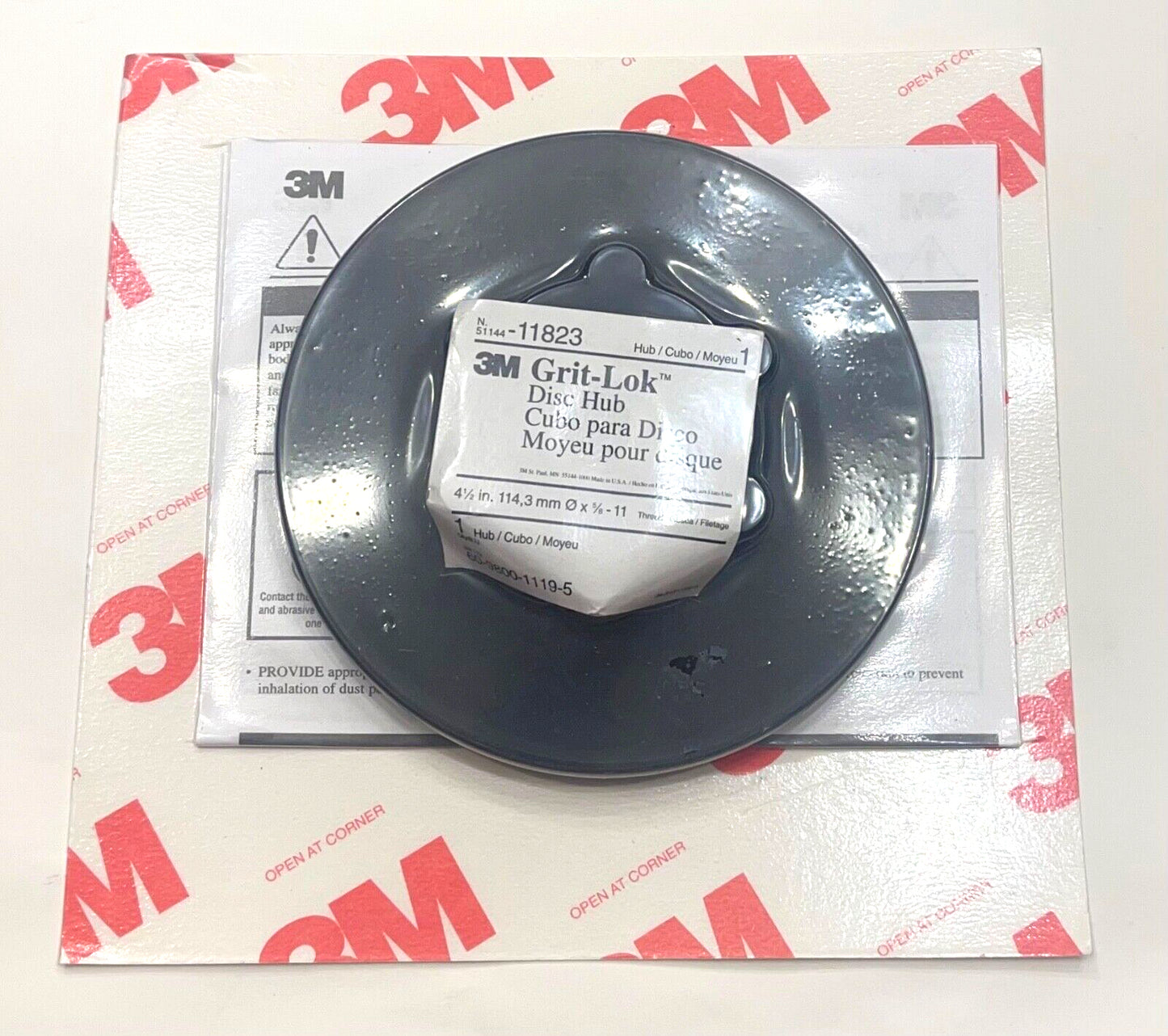 3M 4-1/2" x 5/8-11 Grit-Lok Disc Pad Hub Quick Change 11823