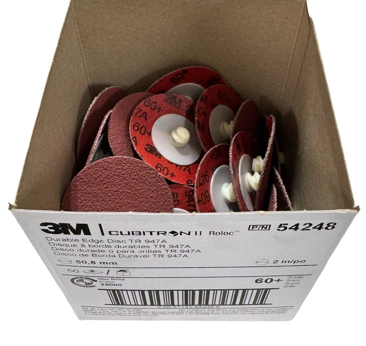 3M 2" Roloc Sanding Disc 60+ Durable Edge Disc TR 947A 50 Pack