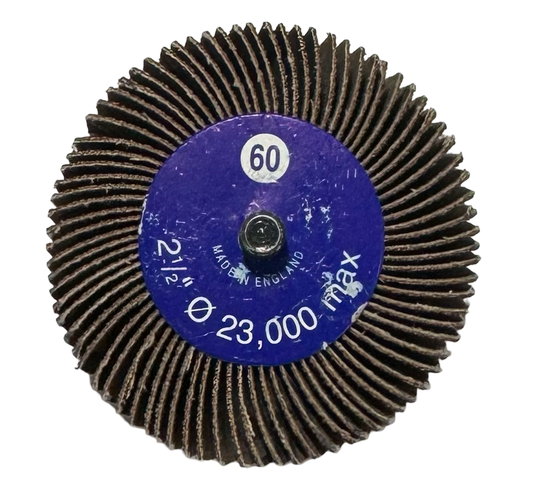 Garryson 2-1/2" x 1" x 1/4-20 Flap Disc 60 Grit Aluminum Oxide