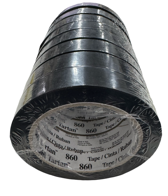 3M 19mm x 55m Tartan Filament Strapping Tape, Black 8 Rolls
