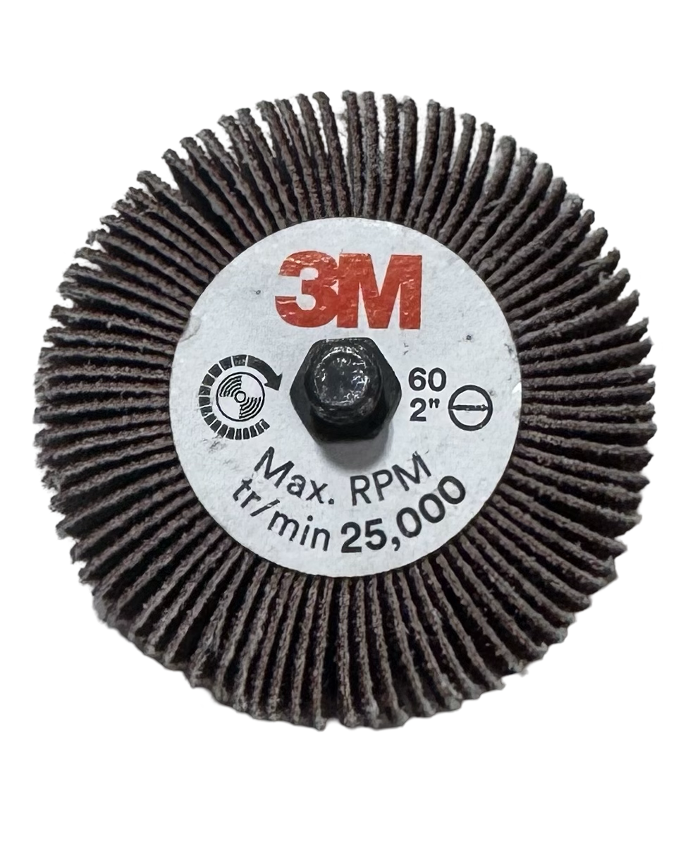 3M 2" x 1" x 1/4-20 Flap Wheel 244D 60 Grit Aluminum Oxide