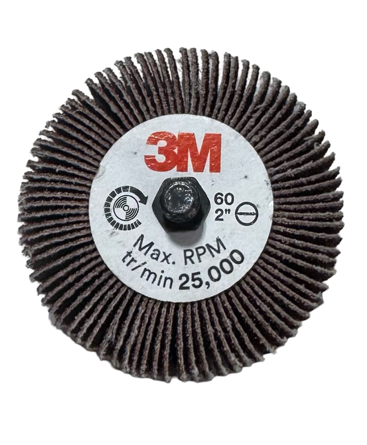 3M 2" x 1" x 1/4-20 Flap Wheel 244D 60 Grit Aluminum Oxide