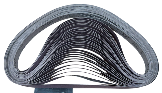 3M 341D 1" x 42" Cloth Sanding Belts 100 Grit Aluminum Oxide 25 Pack