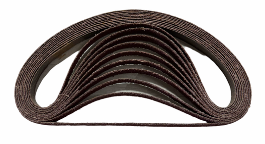 3M 947A 1/2" x 18" Abrasive Cloth Sanding Belts 60 Grit Ceramic 10 Pack