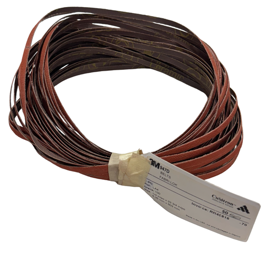 3M 947D 1/2" x 23-3/4" Cubitron Sanding Belts 100 Grit Ceramic 50 Pack