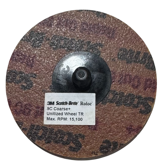 3M Scotch-Brite 3" Roloc Rapid Cut Unitized Wheel 9C Coarse+