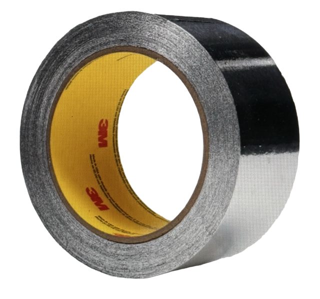 3M Silver Aluminum Foil Tape 2" x 55 yd, 3.25 mil