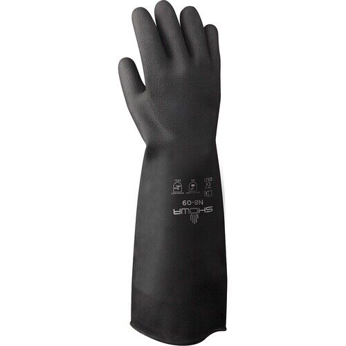 SHOWA Chemical Resistant Unlined Neoprene Glove 30mil Thick 18" Long Size Large