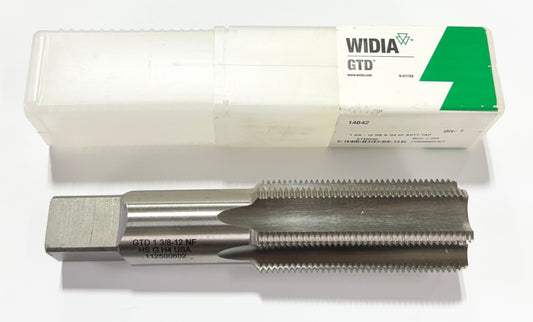 WIDIA 1-3/8"-12 HSS Hand Tap 6 Flute H4 Bottoming Tap USA Made