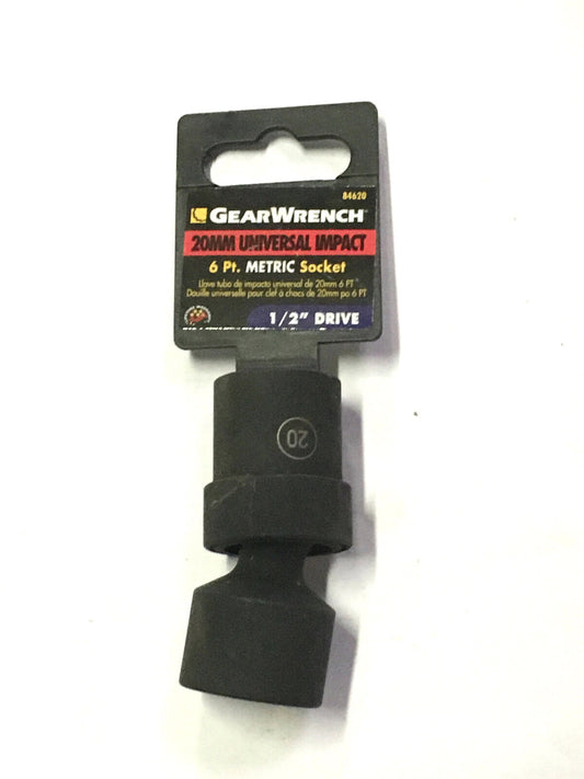 GearWrench 20MM Universal Impact Metric Socket 1/2" Drive 6 Point