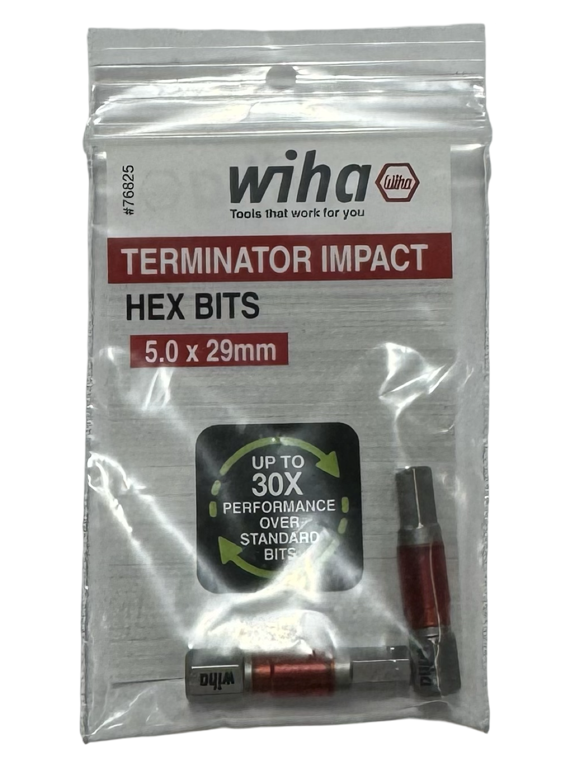 Wiha 5mm x 29mm Terminator Impact Insert Hex Bits 2 Pack