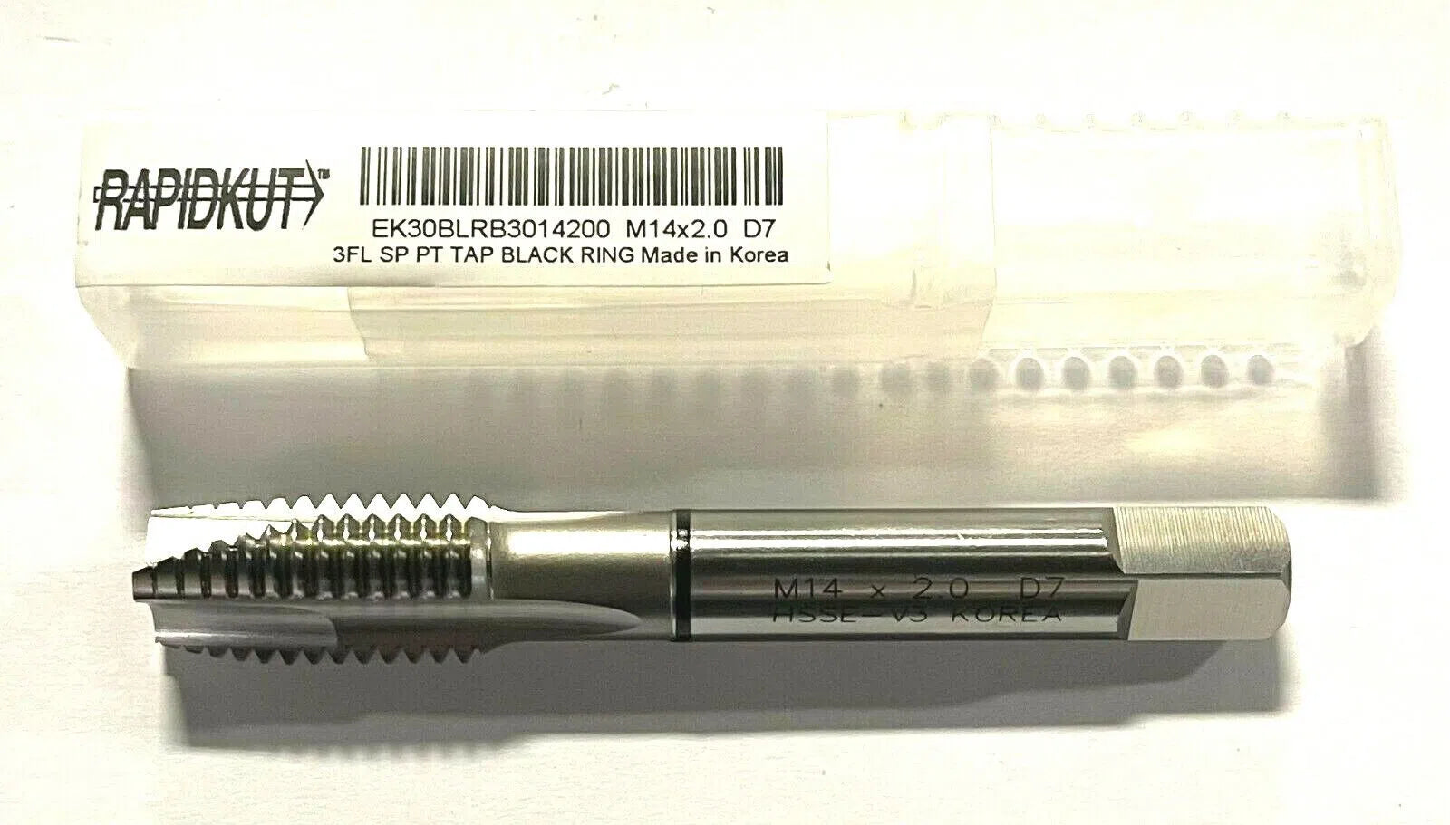 RapidKut M14 x 2mm Spiral Point Plug Tap High Performance Black Ring D7 3FL