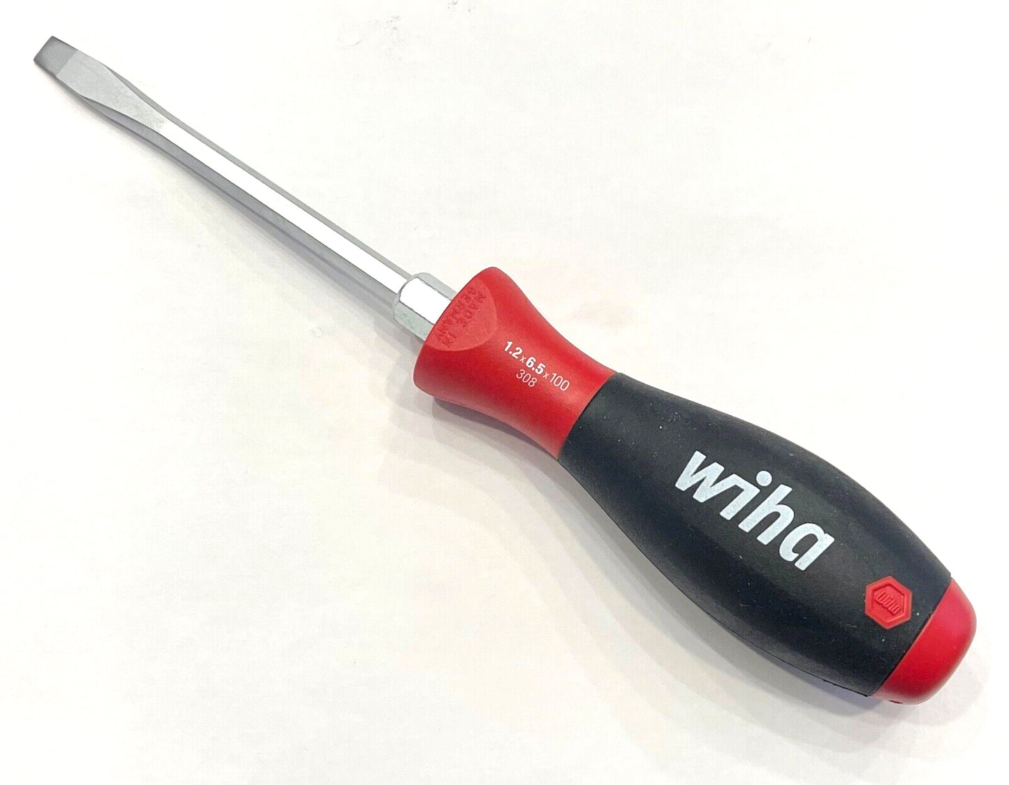 Wiha 6.5mm x 100mm Heavy Duty Slotted Screwdriver SoftFinish 30816