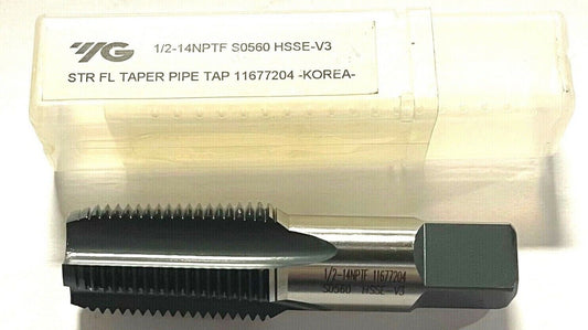 YG-1 1/2-14NPTF HSSE-V3 Pipe Tap Straight Flute Taper 4FL Nitride & Steam Oxide