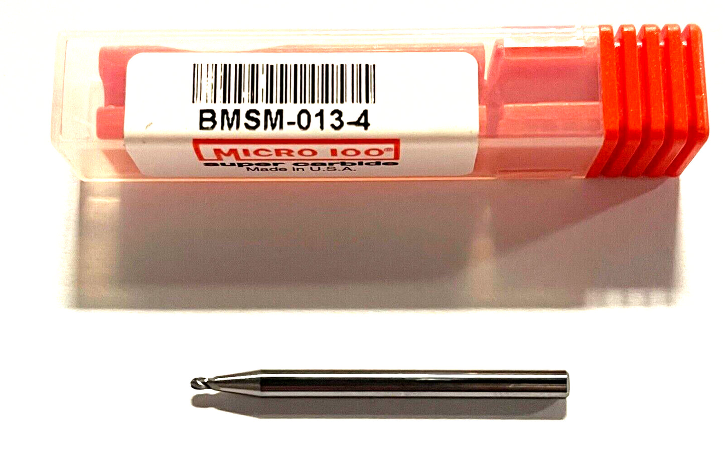 Micro 100 1.3mm Carbide Ball Nose Miniature End Mill 4 Flute USA Made