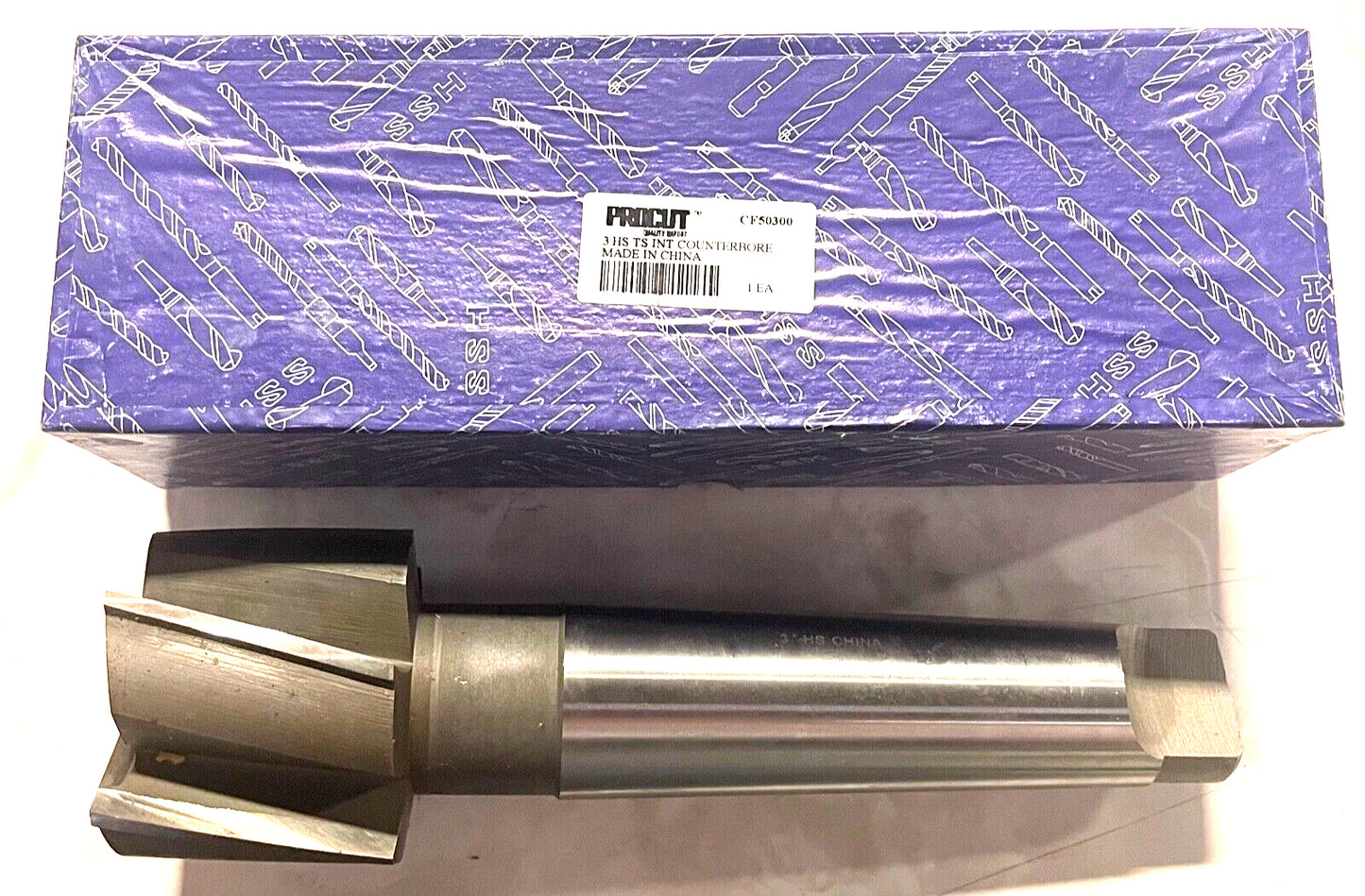 ProCut 3" HSS Taper Shank Interchangeable Pilot Counterbore 5 Flute 5MT