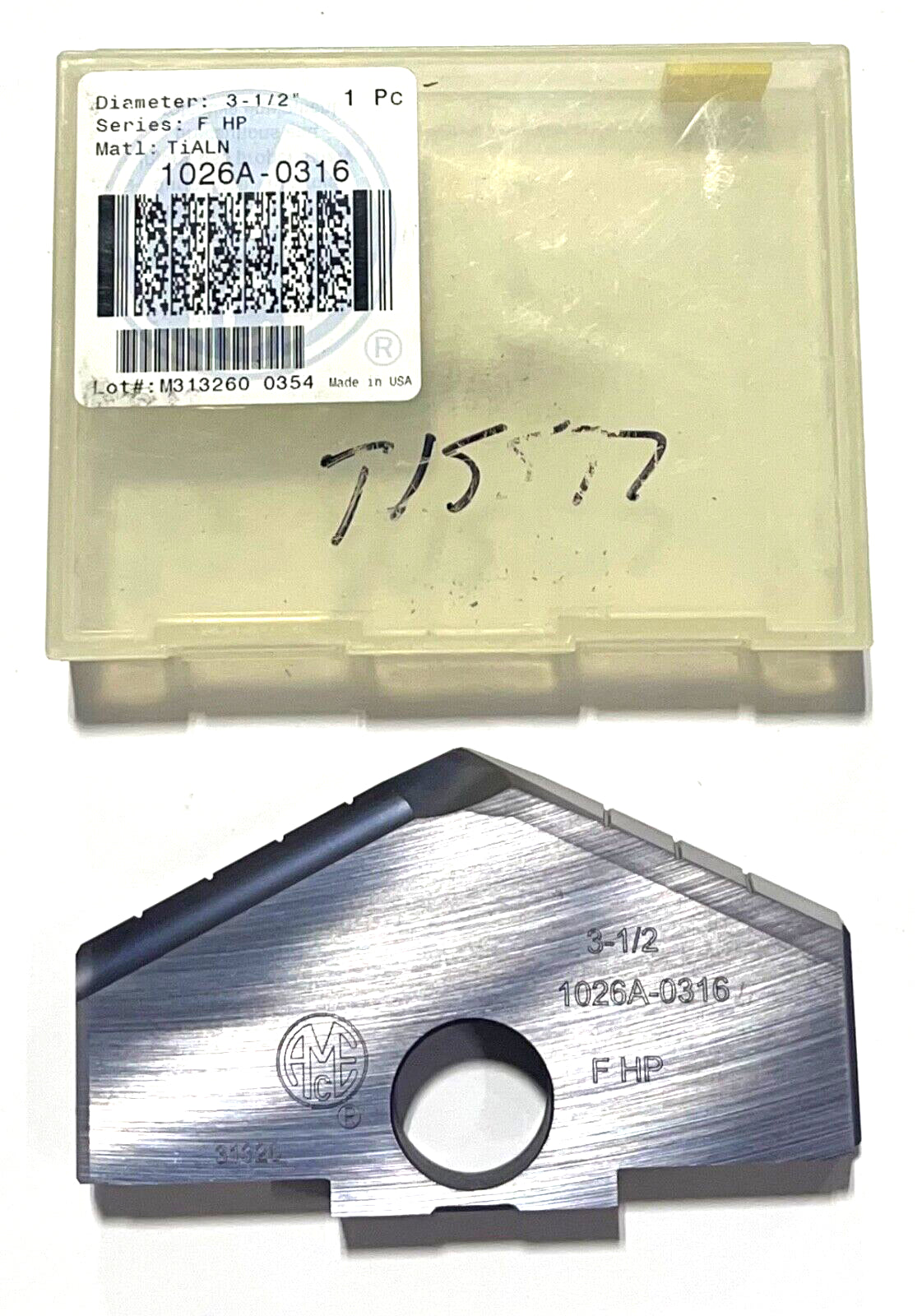 Allied Machine 3-1/2" HSS High Performance Drill Insert TiAlN Coating Series F