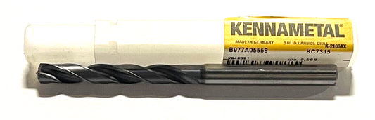 Kennametal 7/32" Solid Carbide Drill 140° TiAlN Coolant Thru High Performance