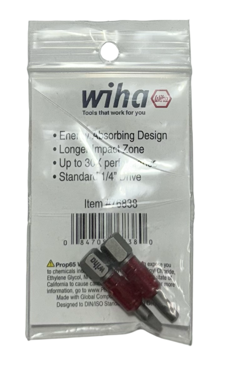 Wiha #1 x 29mm Terminator Impact Square Insert Bits 2 Pack