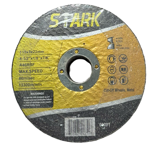 Stark 4-1/2" x 1/8" x 7/8" Metal Cut-Off Wheel A46RBF 10 Pack