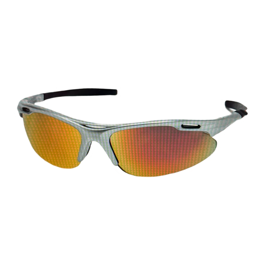 Pyramex Light Weight Protective Glasses, Silver Frame, Scratch-Resistant Ice Orange Mirror Lens