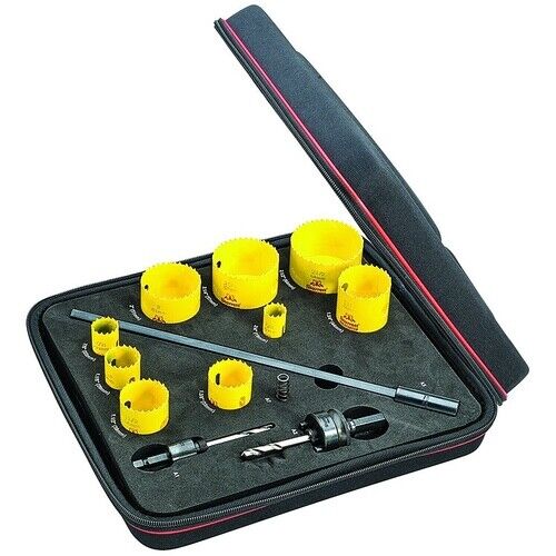 Starrett 13 Piece Plumber's Electrician's Fast Cut Hole Saw Kit