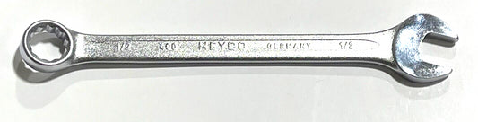 HEYCO 1/2" Combination Wrench 12 Point Satin Chrome Finish Narrow Profile