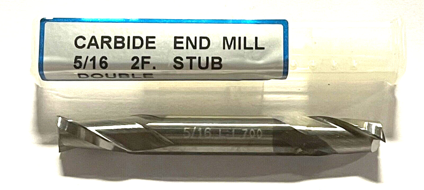 YG-1 5/16" Carbide Double End Mill 2 Flute Stub Length