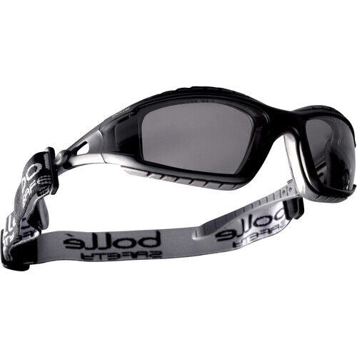 Bolle TRACKER Safety Glasses Smoke Lens Black Gray Frame PC ASAF 40086