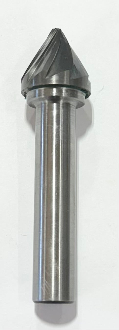 7/8" Carbide Center Lap 60 Deg 9 Flute 1/2" Shank 2-1/2" OAL