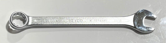 HEYCO 11/16" Combination Wrench 12 Point Satin Chrome Finish Narrow Profile