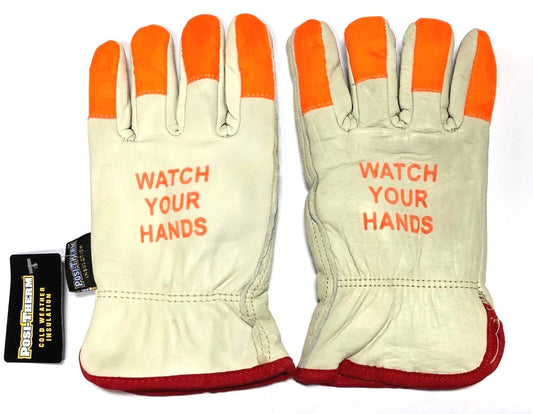 West Chester Safety Driver Gloves Cold Weather Insulation 120g Hi-Vis Size Small