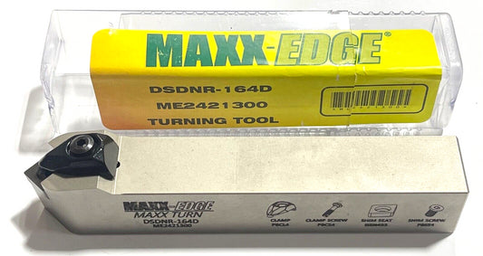 Maxx-Edge DSDNR-164D Indexable Turning Tool Holder 1" x 1" x 6"