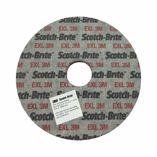 3M Scotch-Brite 6" x 1/4" x 1-1/4" EXL Unitized Wheel 6S FIN