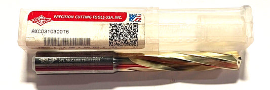 PCT .4055 Solid Carbide Drill ZicroPlus Coating 3xD Coolant Thru Triple Margin