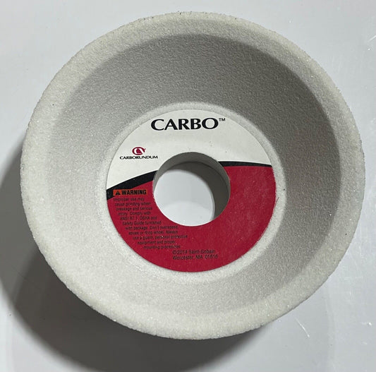 Carborundum 5" White Aluminum Oxide Tool Room Type 11 Flair Cup Wheel