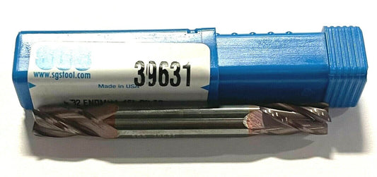 SGS 9/32" Carbide Double End Mill TC Coating 4 Flute USA Made 39631